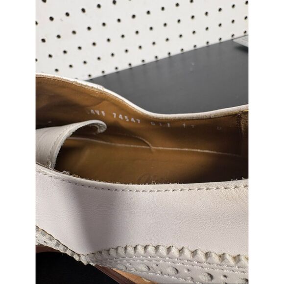 Salvatore Ferragamo White Leather Wingtip Brogues Mens Size 11 main image 6